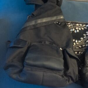 Black Backpack with Pockets All Three Together